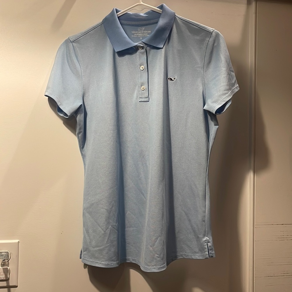 Vineyard Vines Women’s Polo Shit, Baby Blue S